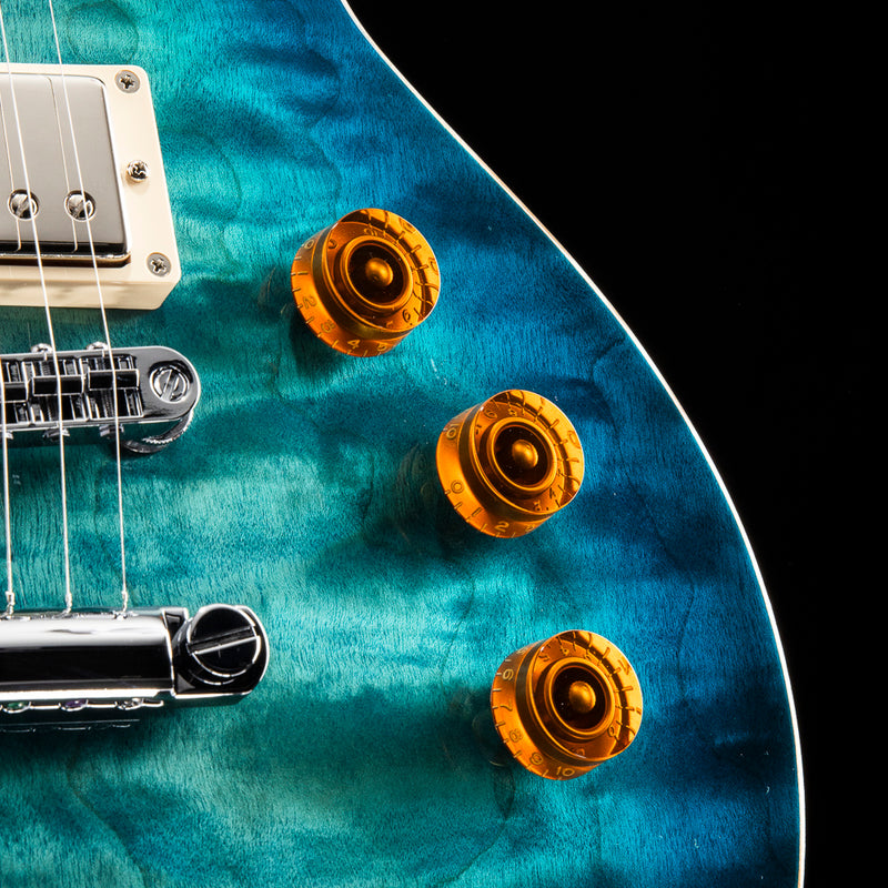 ESP USA Eclipse Quilted Maple Aqua Marine Sunburst