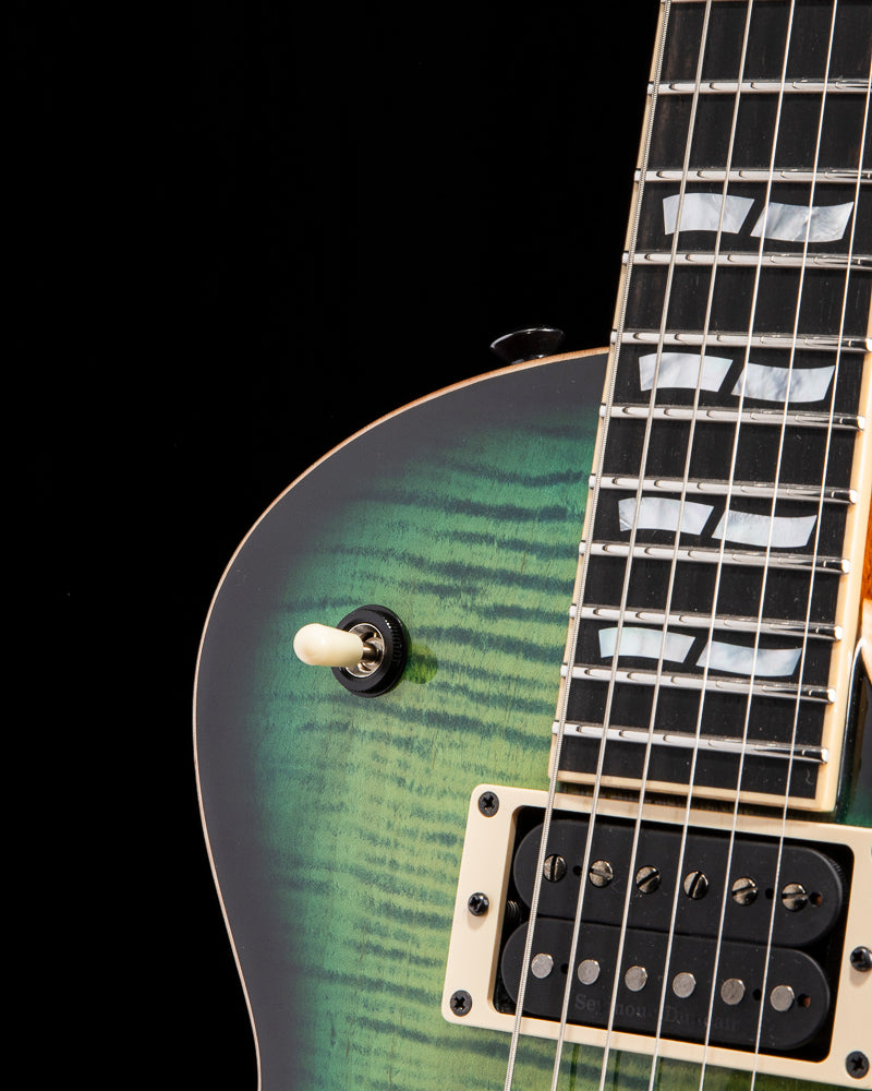ESP USA Eclipse Flame Maple Dark Lime Sunburst