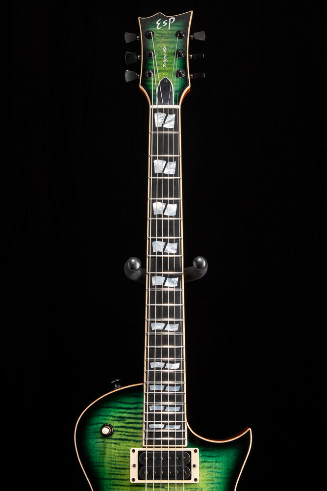 ESP USA Eclipse Flame Maple Dark Lime Sunburst