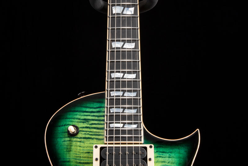 ESP USA Eclipse Flame Maple Dark Lime Sunburst