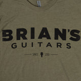 Brian's Guitars Logo T-Shirt Olive