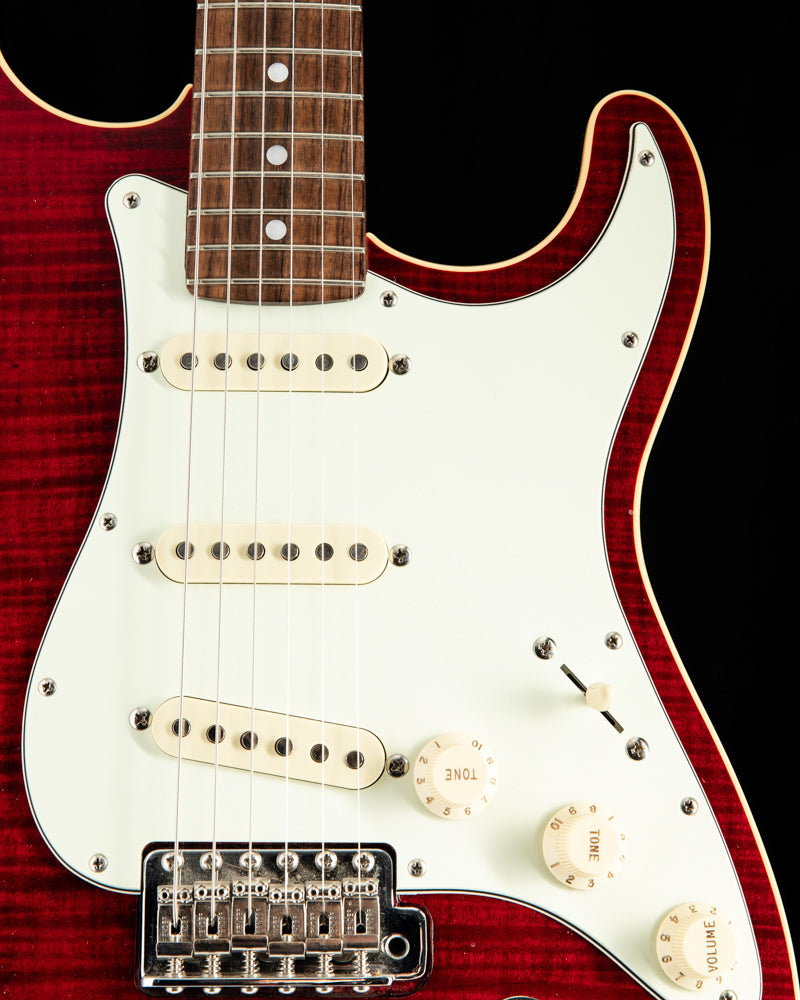 Used Fender Aerodyne Classic Strat Crimson Red Transparent