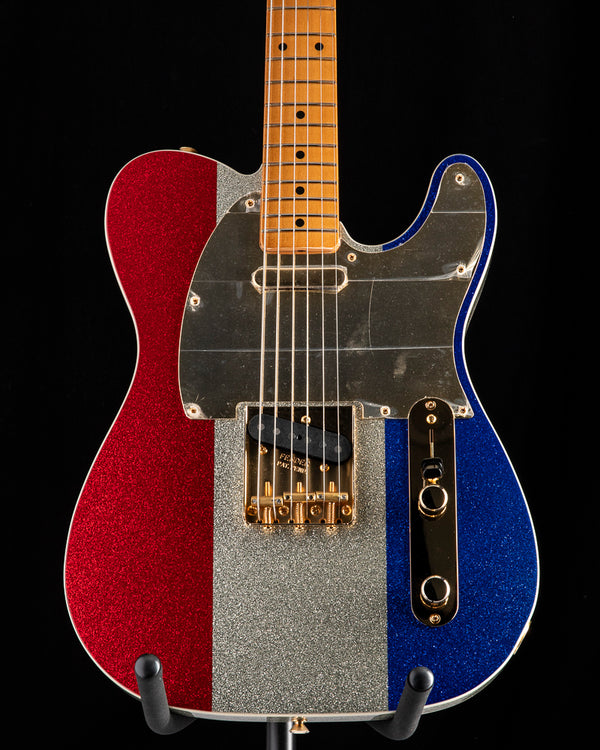 Fender Buck Owens Telecaster Limited Edition Red Silver And Blue Sparkle