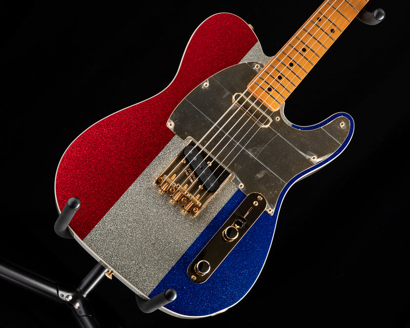 Fender Buck Owens Telecaster Limited Edition Red Silver And Blue Sparkle