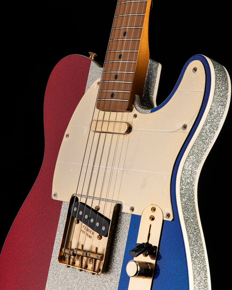 Fender Buck Owens Telecaster Limited Edition Red Silver And Blue Sparkle