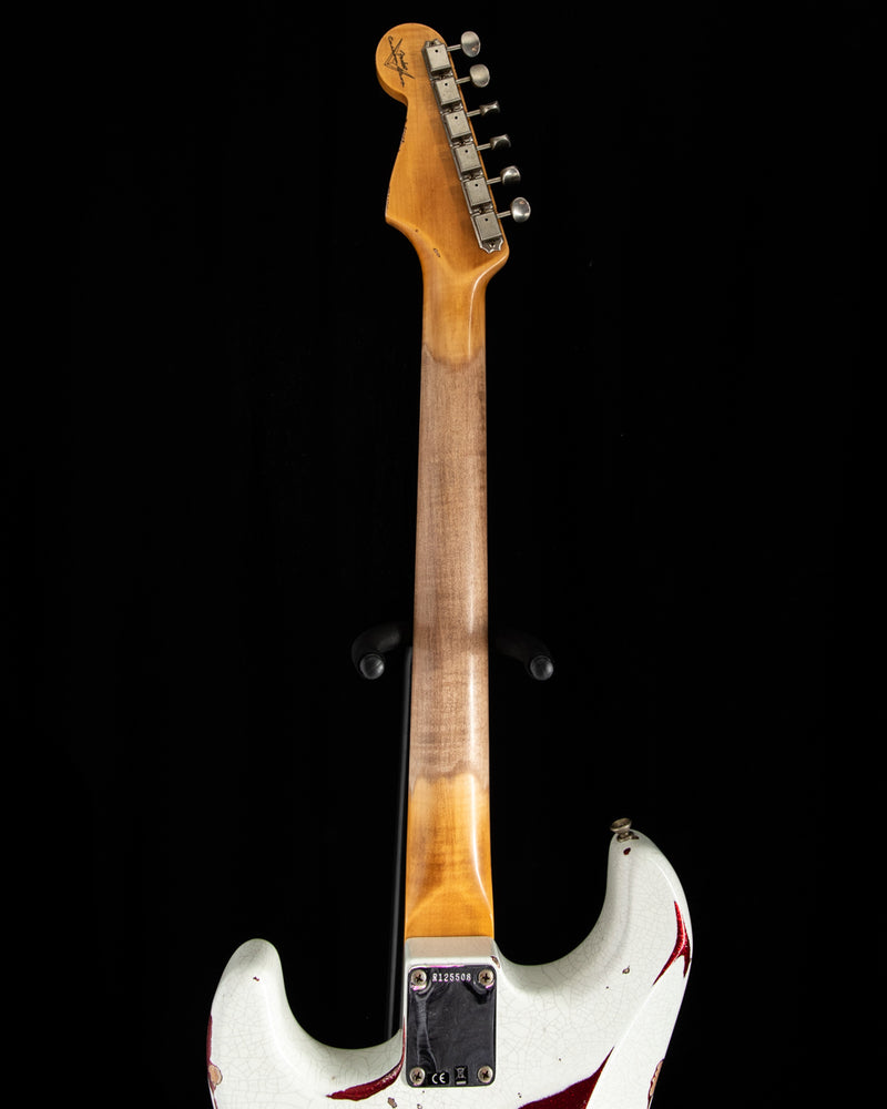 Fender Custom Shop 1960 Stratocaster Heavy Relic Olympic White Over Red Sparkle