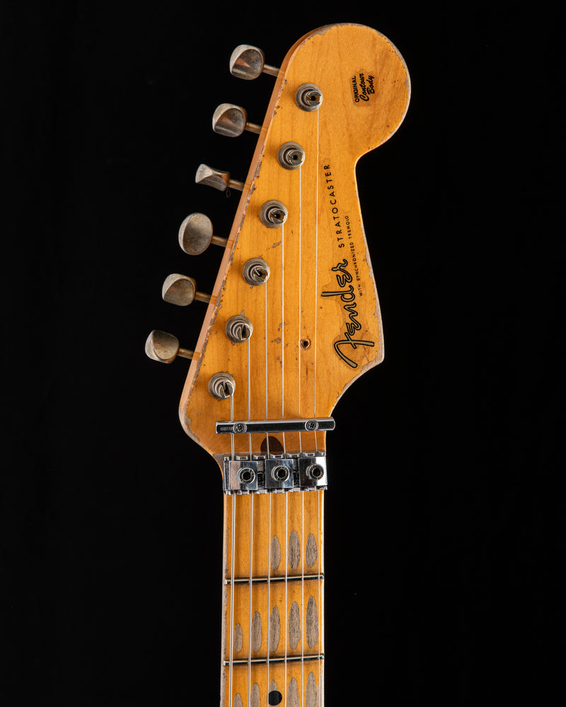 Fender Custom Shop 1957 Strat Ultimate Relic Floyd Rose Super Faded/Aged Black Over Hot Rod Red Masterbuilt Kyle McMillin