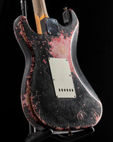 Fender Custom Shop 1957 Strat Ultimate Relic Floyd Rose Super Faded/Aged Black Over Hot Rod Red Masterbuilt Kyle McMillin