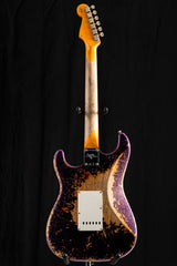 Fender Custom Shop '61 Strat Super Heavy Relic Aged Magenta Sparkle over 3-Color Sunburst