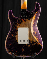 Fender Custom Shop '61 Strat Super Heavy Relic Aged Magenta Sparkle over 3-Color Sunburst