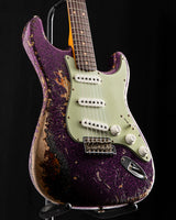Fender Custom Shop '61 Strat Super Heavy Relic Aged Magenta Sparkle over 3-Color Sunburst