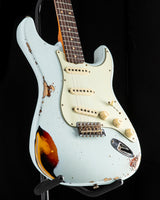 Fender Custom Shop 1961 Heavy Relic Stratocaster Super Faded Aged Sonic Blue/3 Color Sunburst