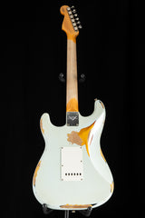 Used Fender Custom Shop 1961 Heavy Relic Stratocaster Super Faded Aged Sonic Blue/3 Color Sunburst