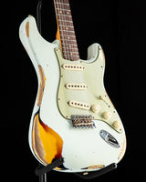 Used Fender Custom Shop 1961 Heavy Relic Stratocaster Super Faded Aged Sonic Blue/3 Color Sunburst