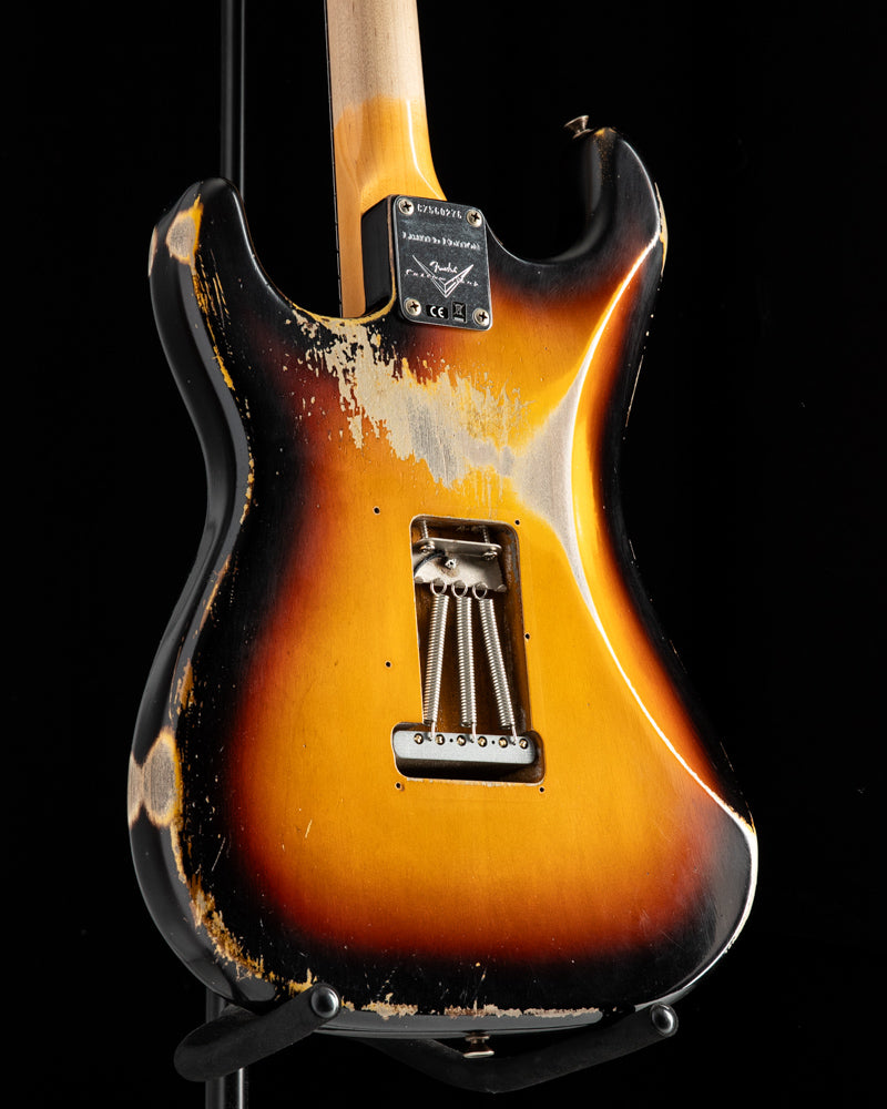 Used Fender Custom Shop 1963 Heavy Relic Stratocaster Aged 3 Tone Sunburst