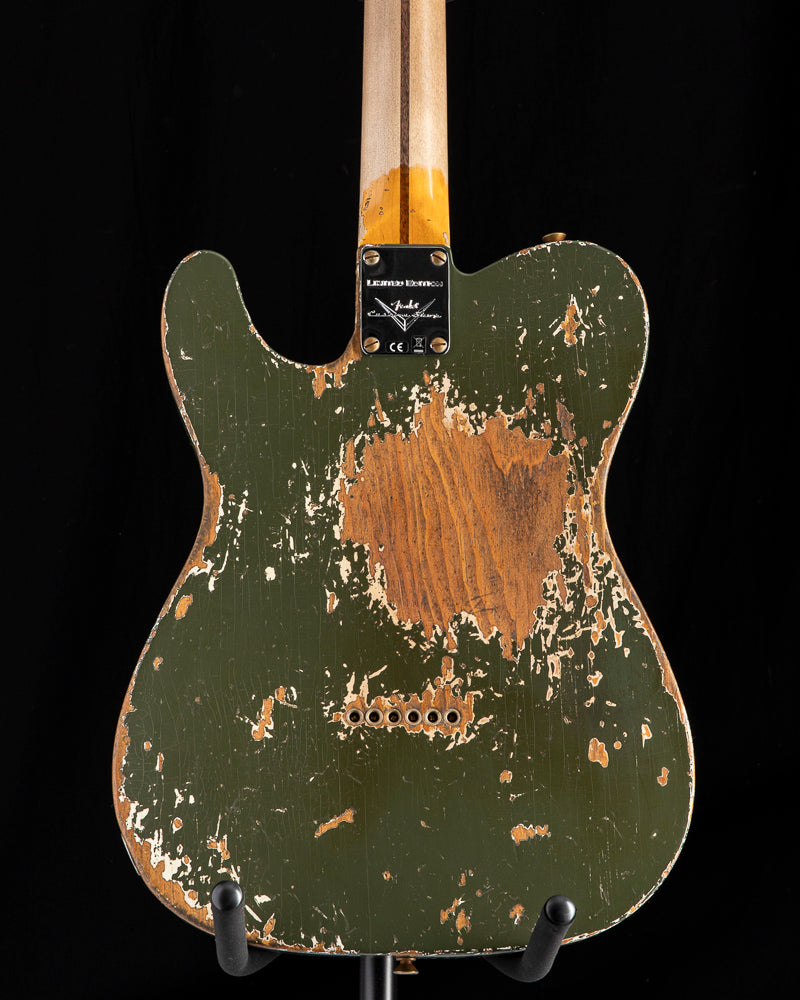 Fender Custom Shop Roasted Pine Double Esquire Super Heavy Relic Olive Green