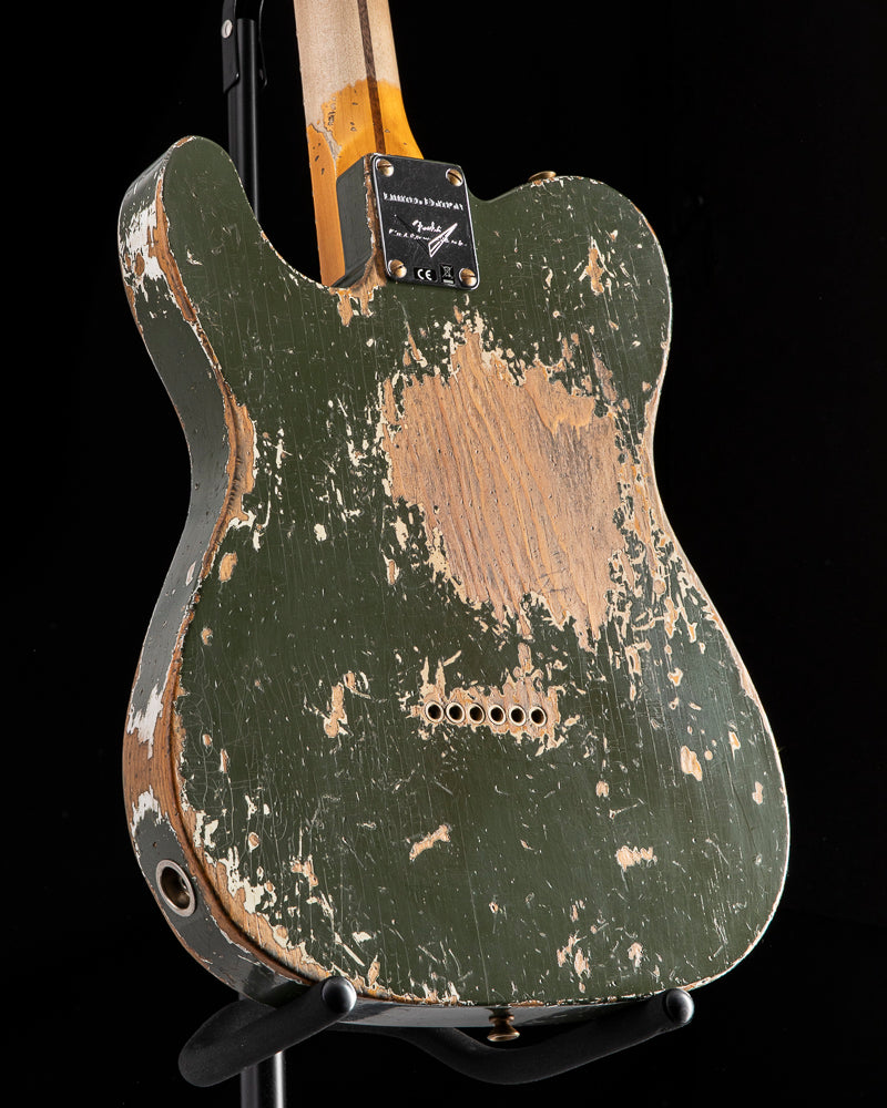 Fender Custom Shop Roasted Pine Double Esquire Super Heavy Relic Olive Green