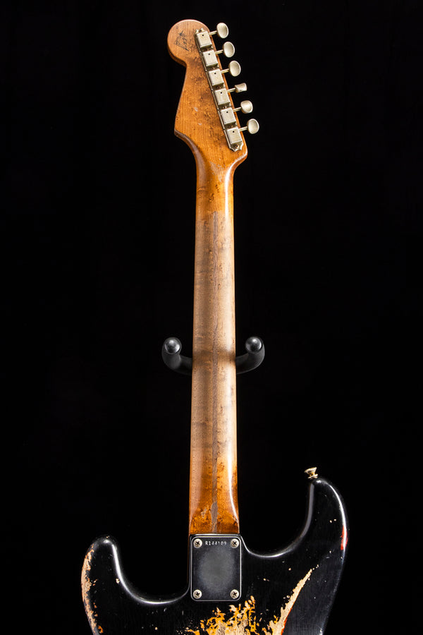 Fender Custom Shop 50's Strat Heavy Relic Black over Violin Burst Mast