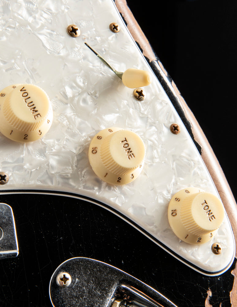 Fender Custom Shop Roasted '60 Stratocaster Super Heavy Relic Aged Black over 2-Color Sunburst