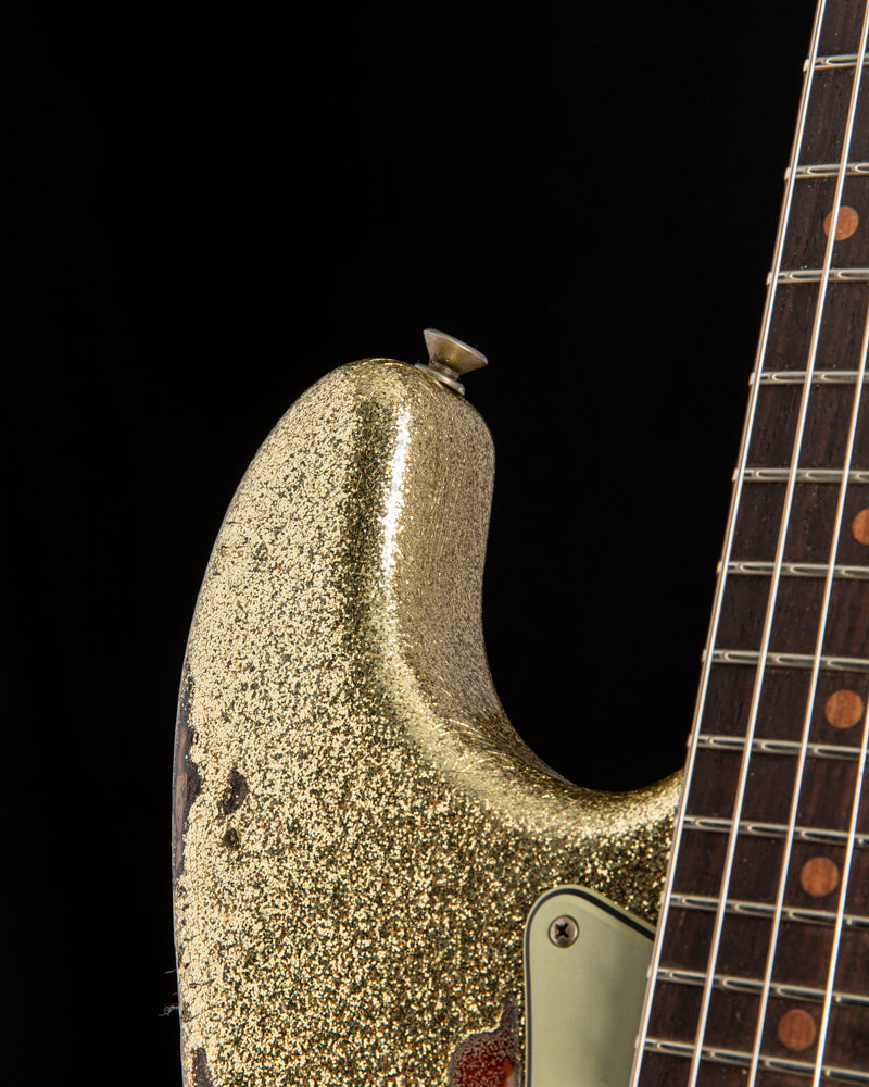 Fender Custom Shop '61 Strat Super Heavy Relic Gold Sparkle over 3-Col
