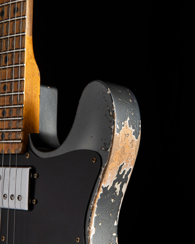 Fender Custom Shop Tele Custom Super Heavy Aged Firemist Silver with Aged Candy Tangerine Burst