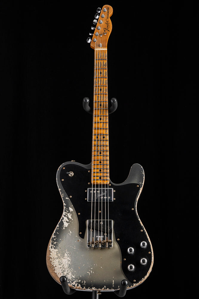 Fender Custom Shop Tele Custom Super Heavy Aged Firemist Silver with Aged Candy Tangerine Burst
