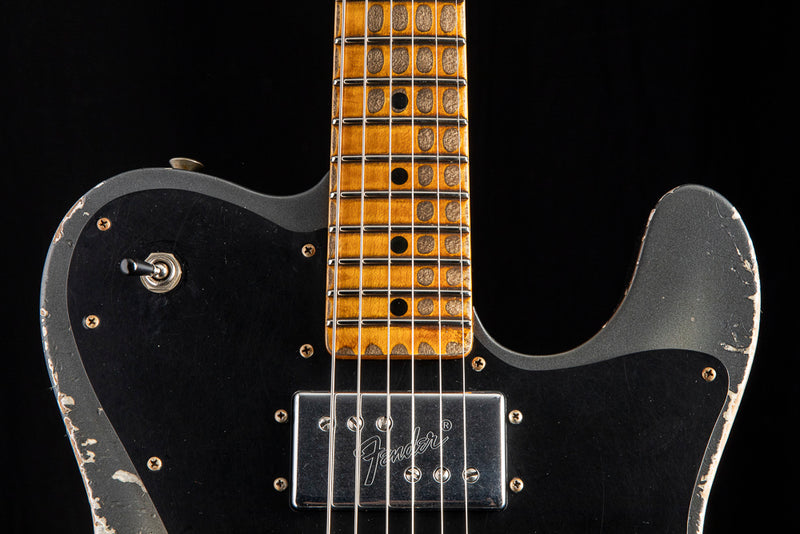 Fender Custom Shop Tele Custom Super Heavy Aged Firemist Silver with Aged Candy Tangerine Burst