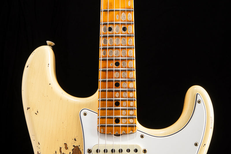 ギター VintageSpec.HardRelic Stratocaster Fender Custom Shop 1969 Stratocaster Heavy Relic Aged Vintage White
