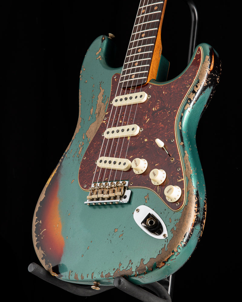 Fender Custom Shop LTD Roasted '61 Stratocaster Super Heavy Relic Aged Sherwood Green Metallic Over 3 Tone Sunburst