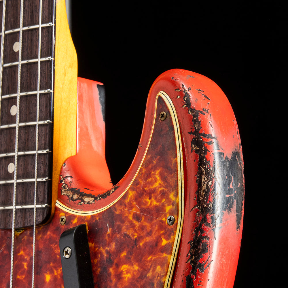 Fender Custom Shop '61 Jazz Bass Aged Fiesta Red over 3-Tone Sunburst