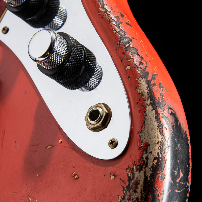Fender Custom Shop '61 Jazz Bass Aged Fiesta Red over 3-Tone Sunburst