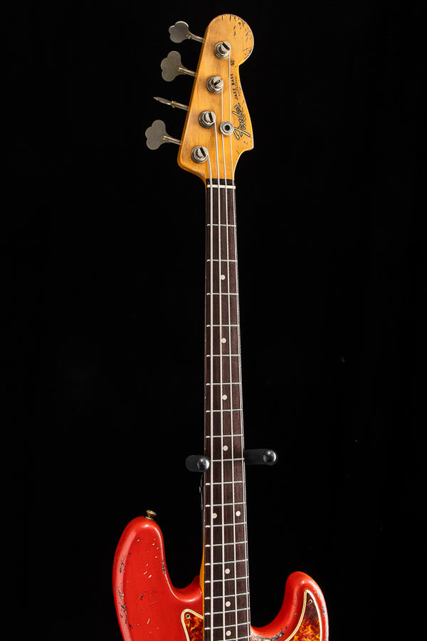 ベース Fender Custom Shop 61 Jazz Bass Fender Custom Shop '61 Jazz Bass Aged Fiesta Red over 3-Tone Sunburst