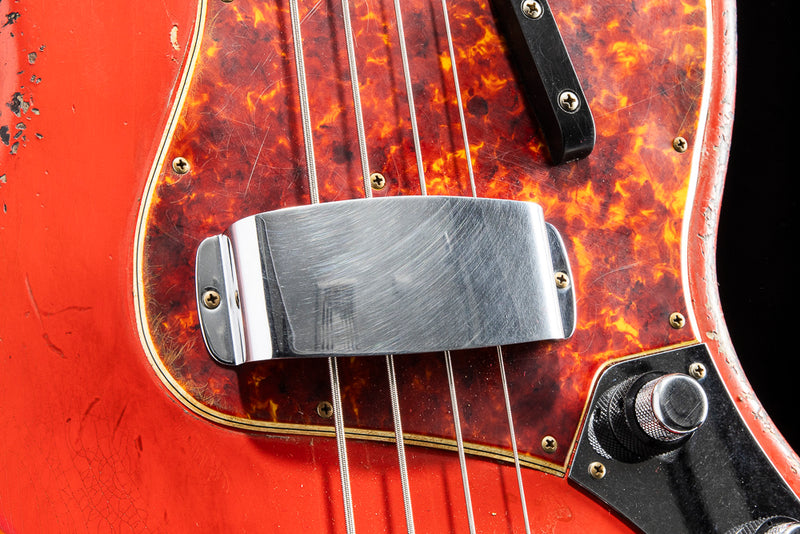 ベース Fender Custom Shop 61 Jazz Bass Fender Custom Shop '61 Jazz Bass Aged Fiesta Red over 3-Tone Sunburst