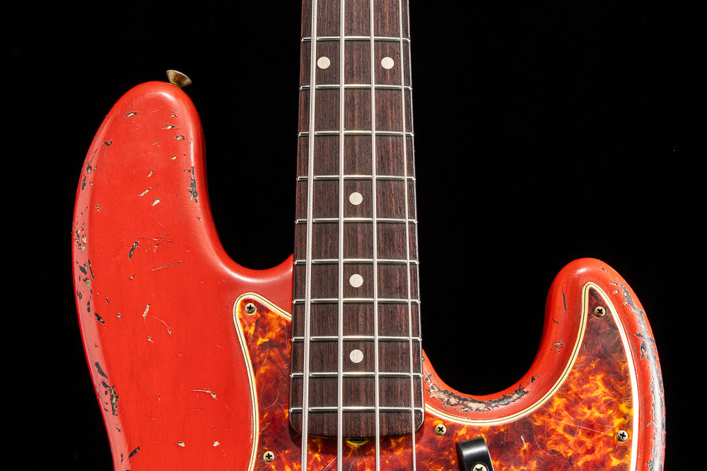 Fender Custom Shop '61 Jazz Bass Aged Fiesta Red over 3-Tone Sunburst