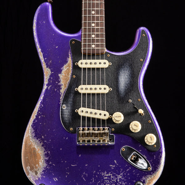 Fender Custom Shop 60's Strat Ultimate Relic Purple Metallic over Silv