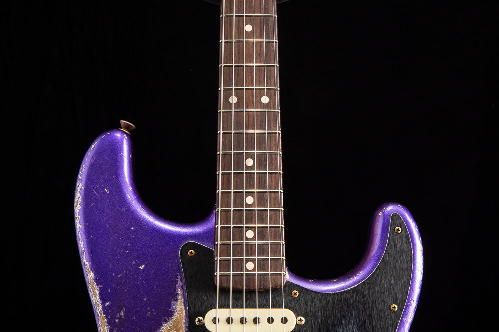 Fender Custom Shop 60's Strat Ultimate Relic Purple Metallic over Silv