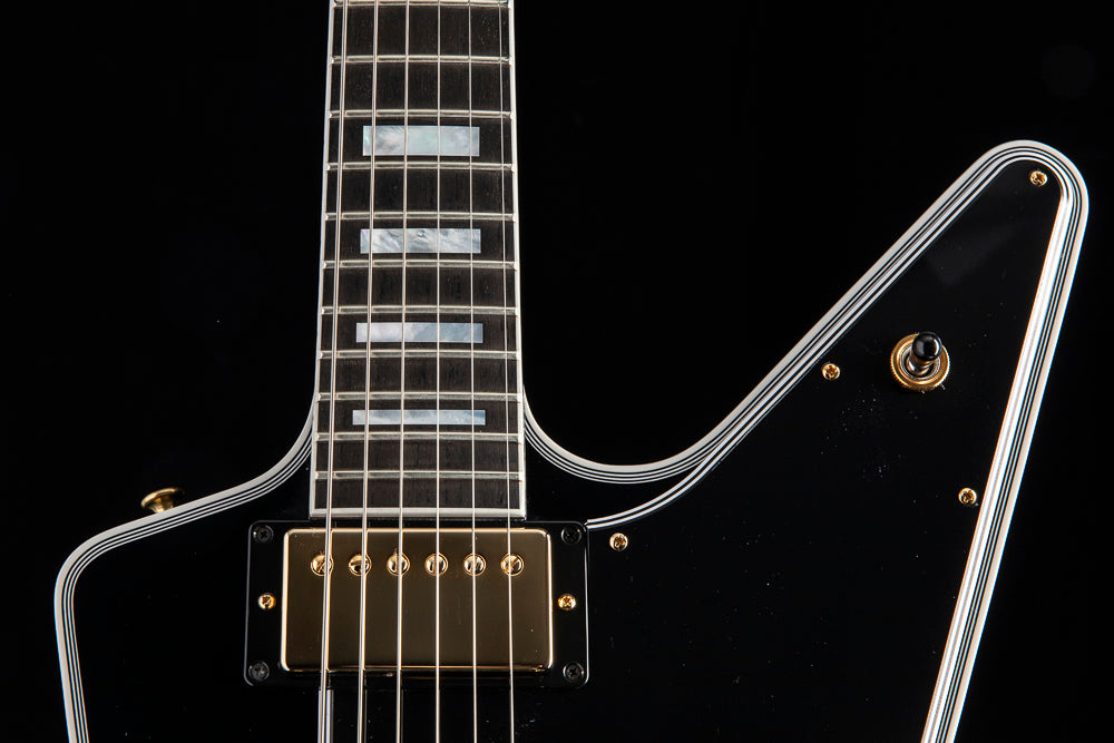 Classic Gibson Custom Explorer Electric Guitar in Ebony