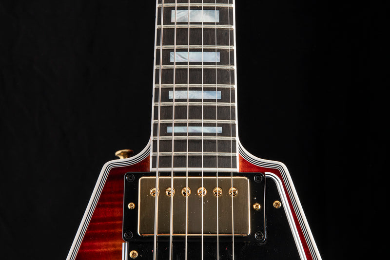 Gibson Custom M2M Flying V Custom Figured Factory Burst