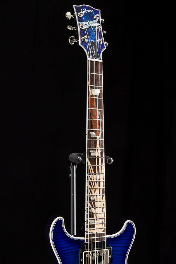 Gibson Custom Les Paul Special DC Chambered Dragon Fly Trans Blue Burs