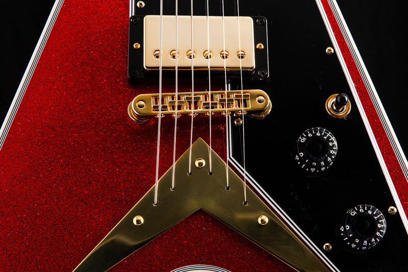 Gibson Custom M2M Flying V Custom Red Sparkle VOS