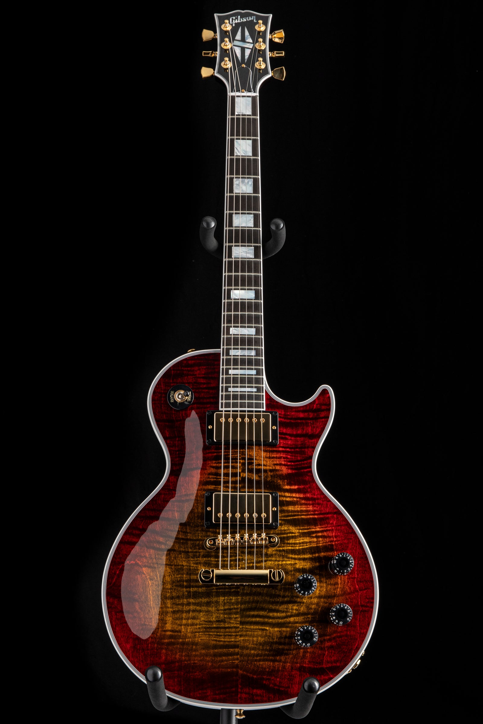 ギター Gibson Custom Shop Les Paul GC Custom 1977 Gibson Les Paul Custom - Black Book Guitars