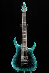 Used Mayones Duvell Elite PRO 7 Monolith Custom Black Blue Burst Sparkle Gloss