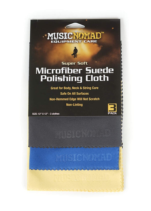 Music Nomad Super Soft Microfiber Suede Polishing Cloth - 3 Pack