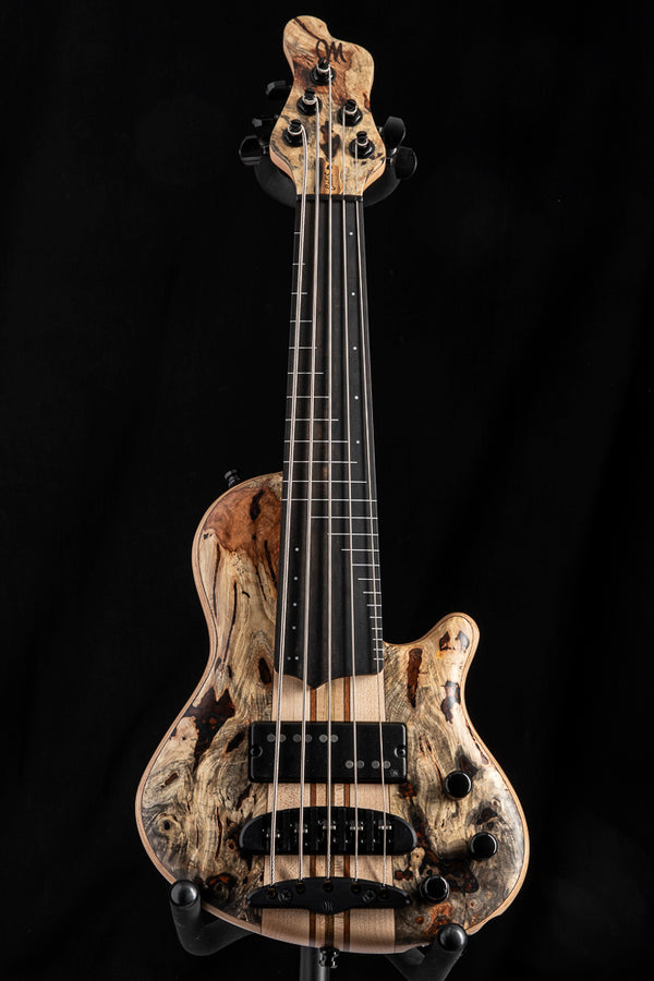 Mayones Cali 5 Fretless Buckeye Burl