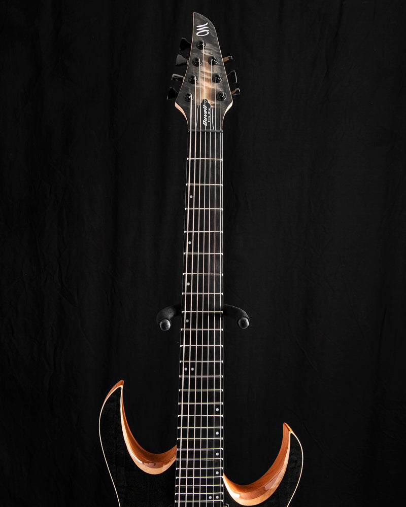 Mayones Duvell Elite 4Ever 7 Trans Natural Fade Black Burst Out Gloss