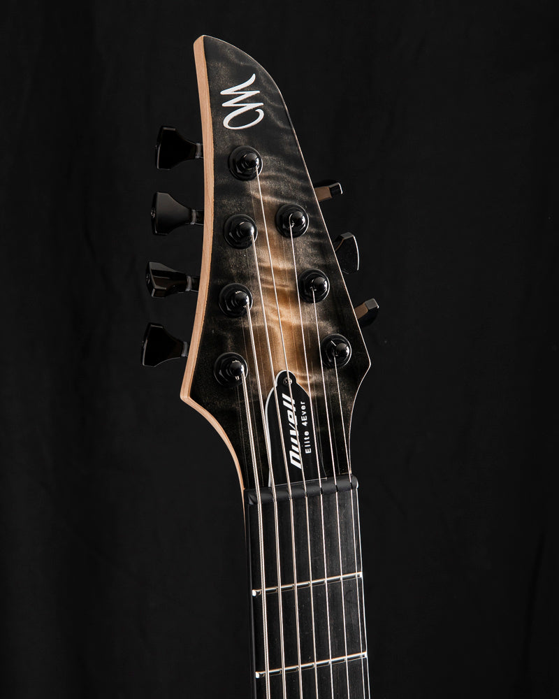Mayones Duvell Elite 4Ever 7 Trans Natural Fade Black Burst Out Gloss