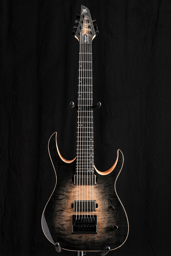 Mayones Duvell Elite 4Ever 7 Trans Natural Fade Black Burst Out Gloss
