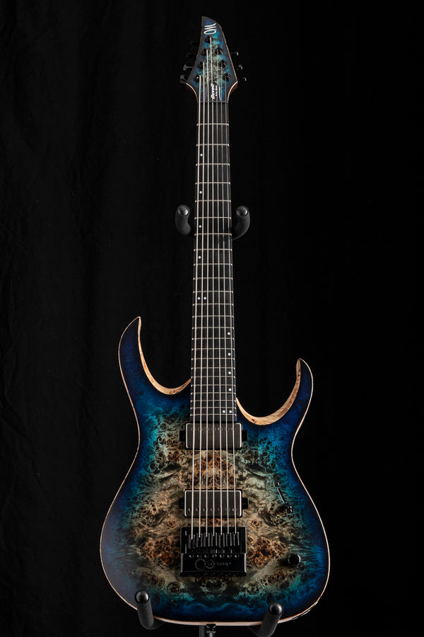 Mayones Duvell Elite 4Ever 7 B26.5 Trans Jeans Black 3Tone Blue Burst Satin