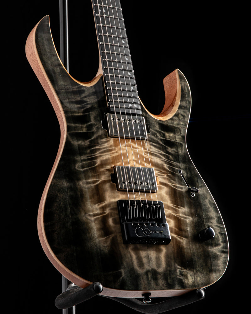 Mayones Duvell Elite 4Ever 6 Trans Natural Fade Black Burst Out Gloss