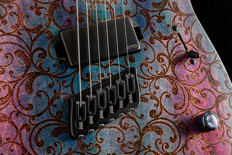 Mayones Duvell Elite VF EMG 6 Transparent Custom Floral